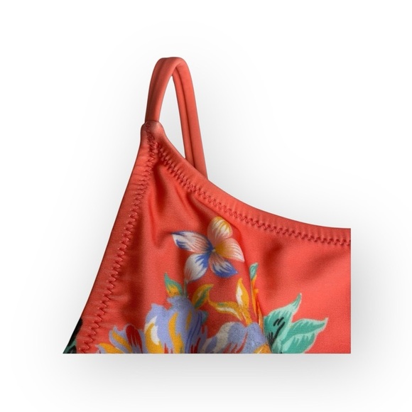 Minkpink ☀︎︎ High Neck Lace Up Back Halter Bikini Top ☀︎︎ Pink Floral Print ☀︎︎ - Picture 5 of 16